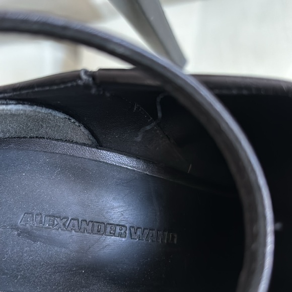 Alexander Wang pointed toe ankle strap booties in black leather - never worn - Picture 6 of 7